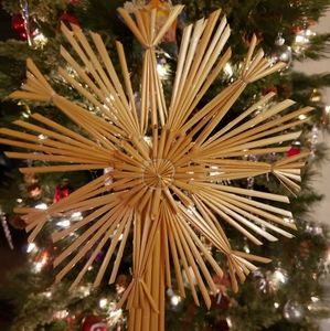 Scandinavian Straw Christmas Tree Topper